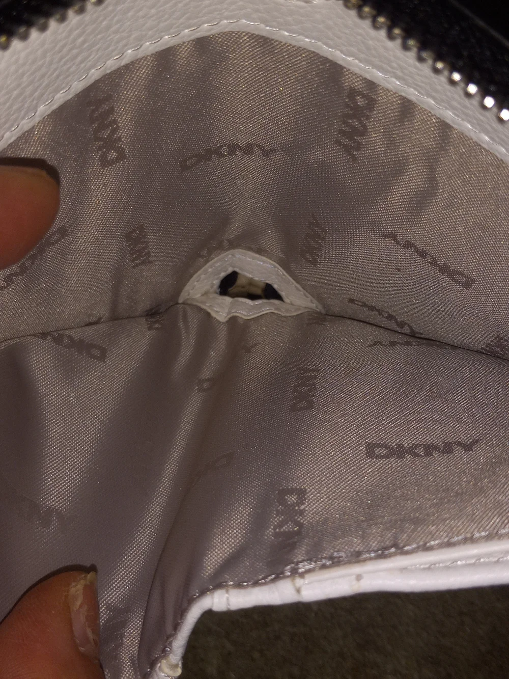 NWT- DKNY White and Black Graffiti Wallet
